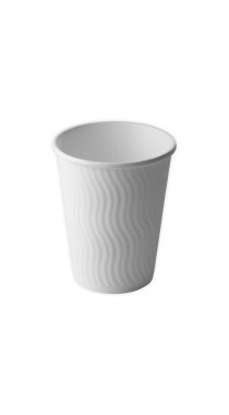 Стакан бумажный двухслойный Волна White/Белый 350 мл