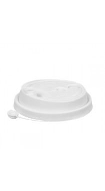 Крышка для бумажных стаканов с флип-топ питейником 80 мм (Белая)