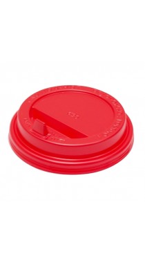 Крышка для бумажных стаканов с клапаном 90 мм (Красная)