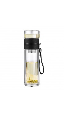 Термос с двойным стеклом и ситечком, 400 мл