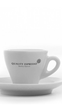 Кофейная пара эспрессо - чашка и блюдце с логотипом Quality Espresso